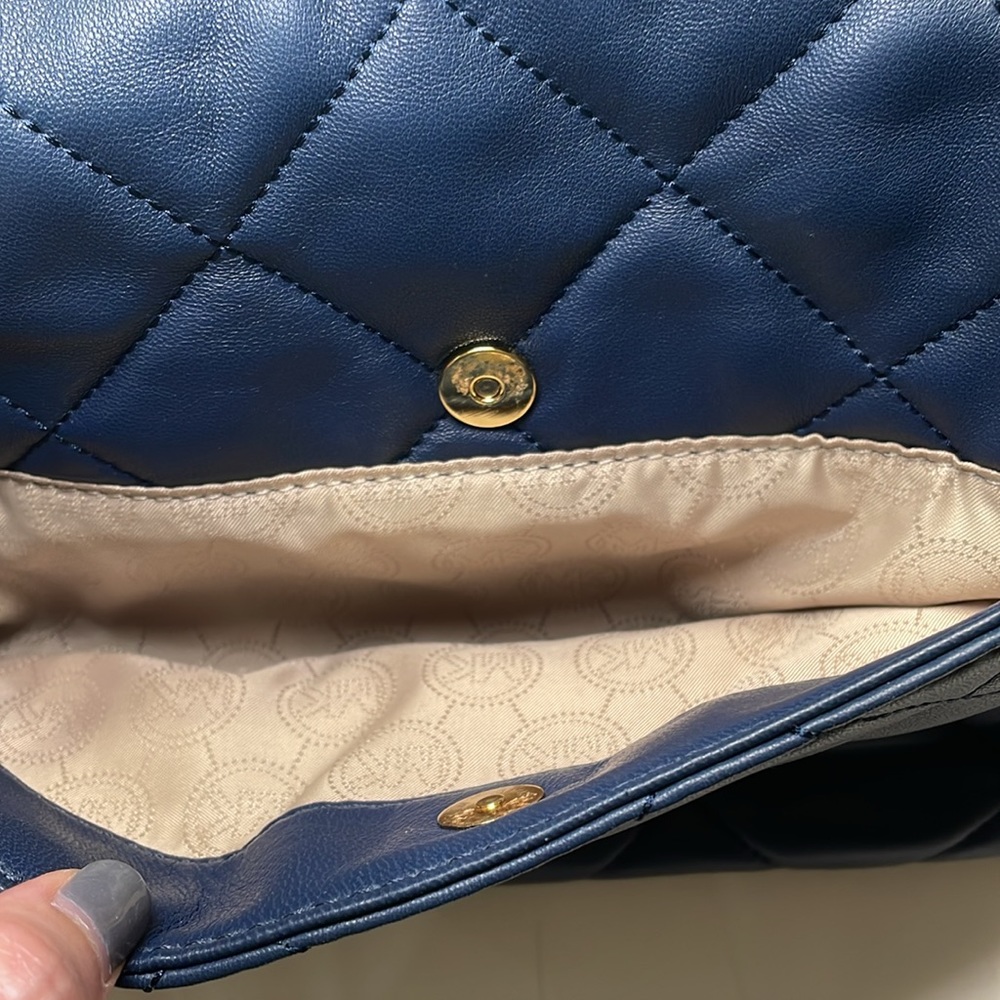 Michael Kors Navy Quilted Shoulder Bag - Picture 8 of 8